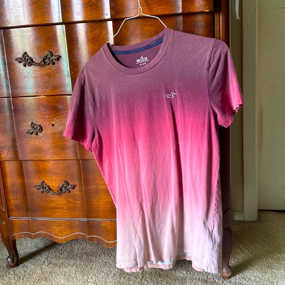 Hollister purple/pink faded shirt